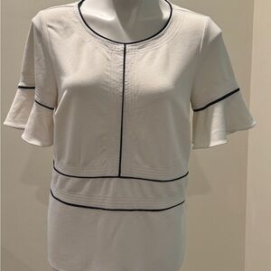 Cream and Navy Blue Banana Republic Tunic size Small